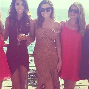 Nightcap Positano Maxi dress in nude